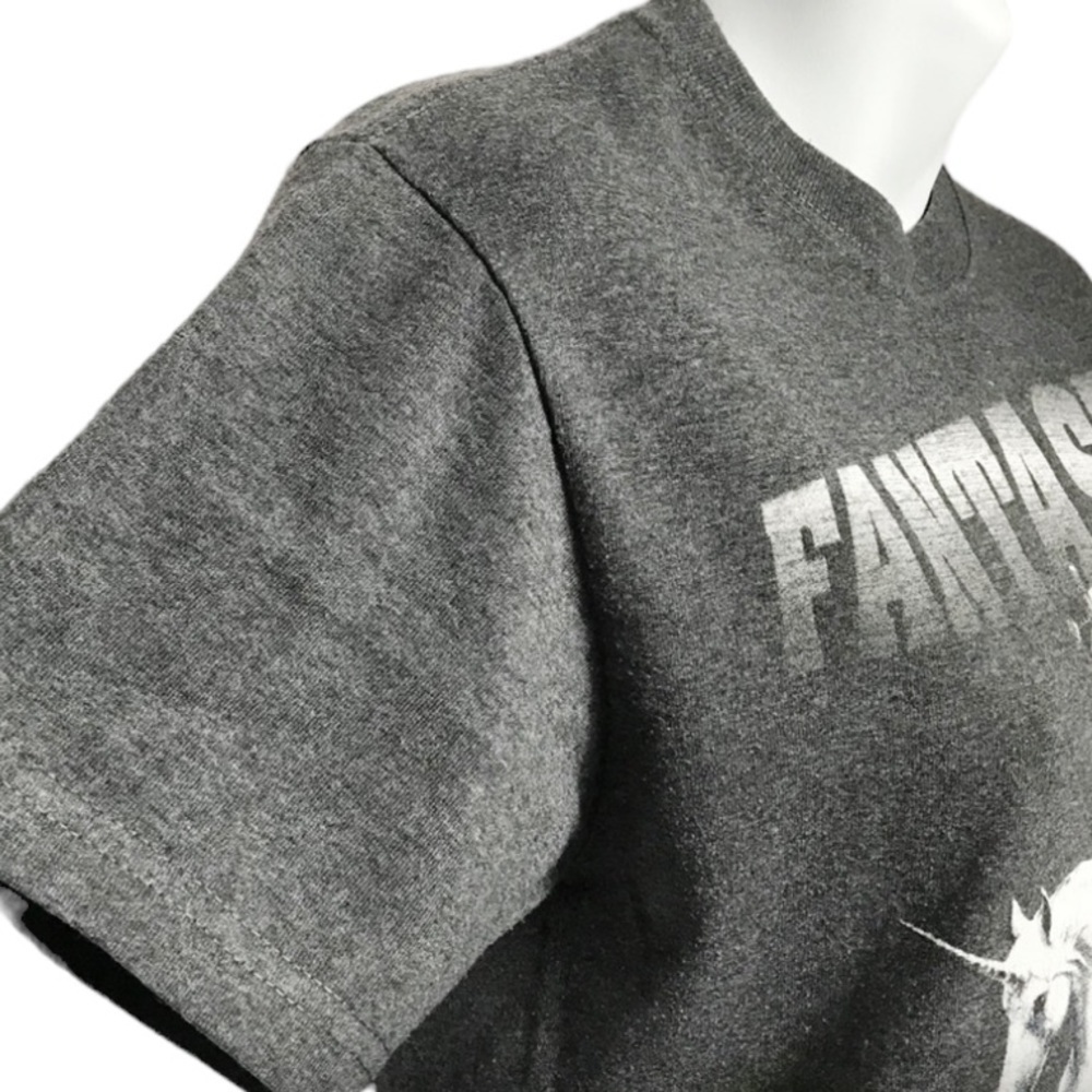 🦄Fantasy Football Gray Shirt Unicorn Graphic Top - Picture 7 of 9